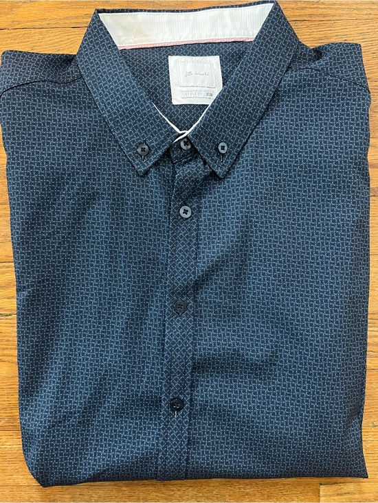 J B Holt Other - J B Holt Men's Navy Micro-Pattern Button-Down Shirt Sz 2 XL
